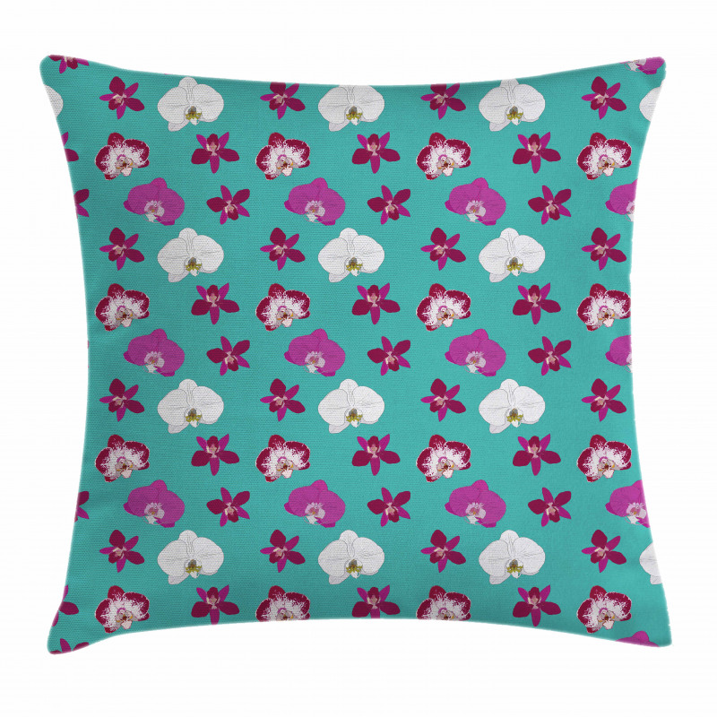 Vibrant Tropical Flowers Pillow Cover