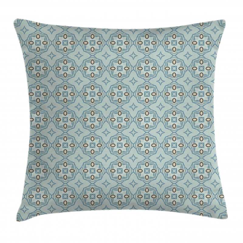Abstract Tile Lattice Mosaic Pillow Cover