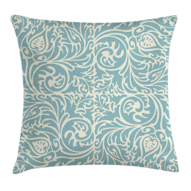 Vintage Floral Curls Pillow Cover