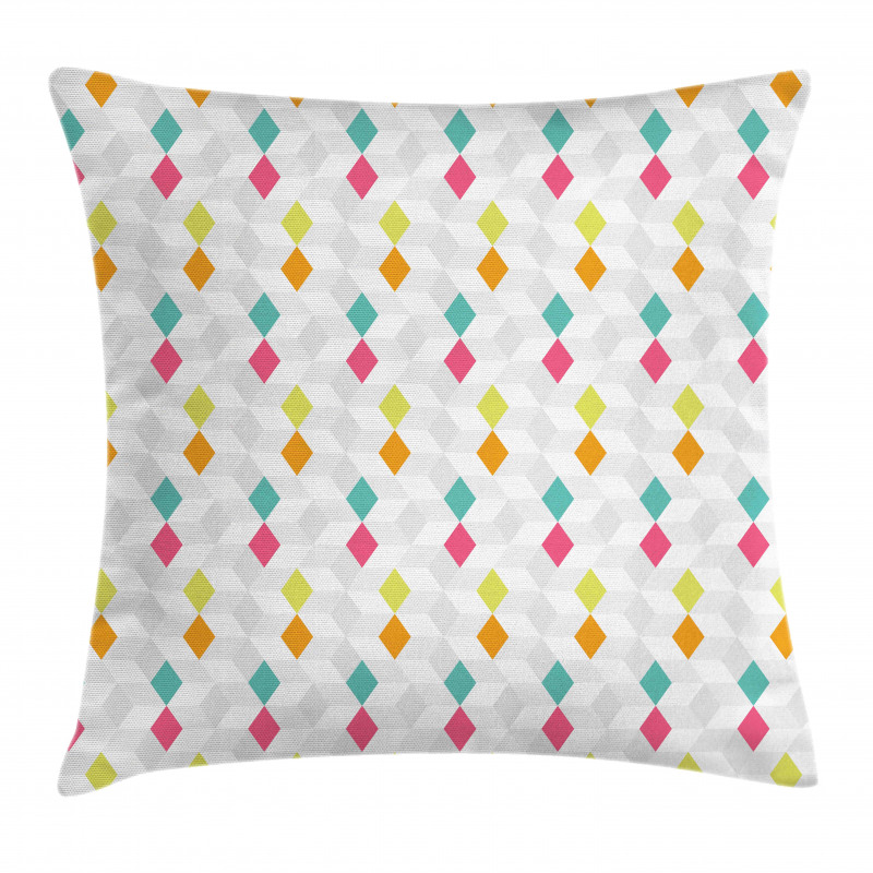 Composition of Rhombuses Pillow Cover