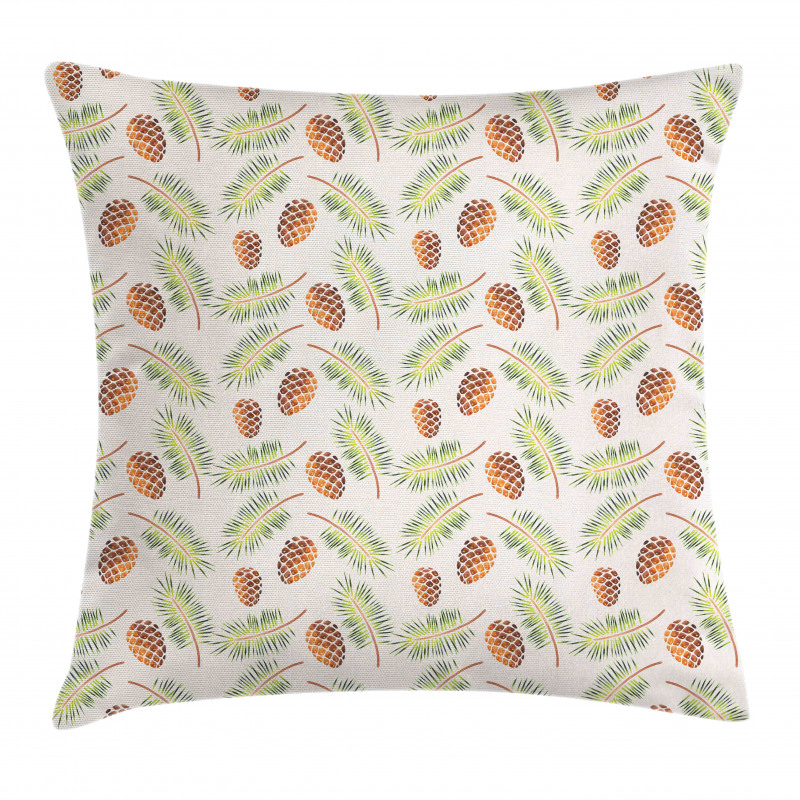 Woodland Tree Theme Watercolor Pillow Cover