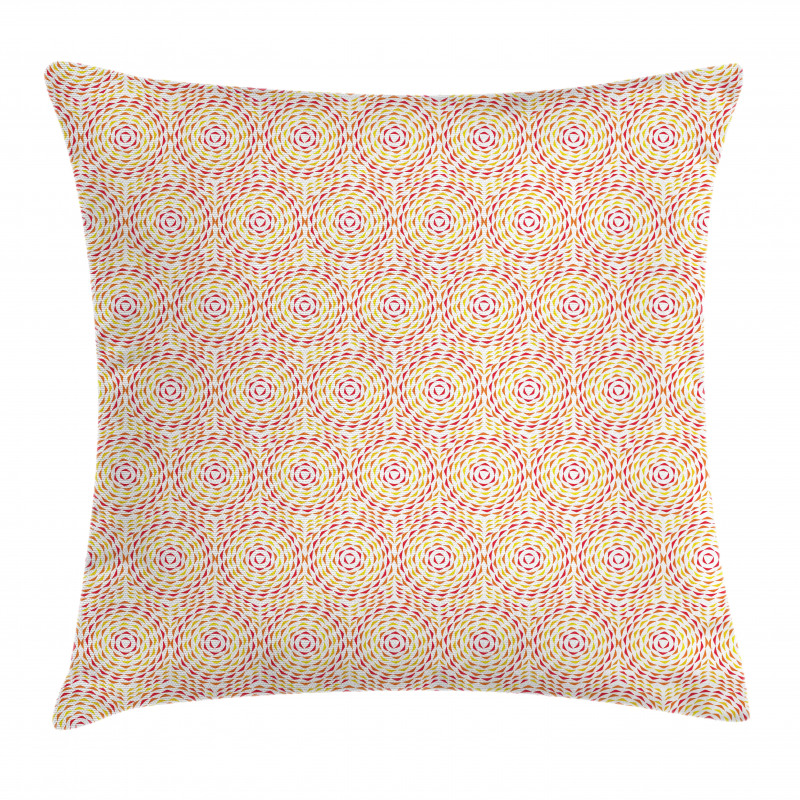 Concentric Circular Design Pillow Cover