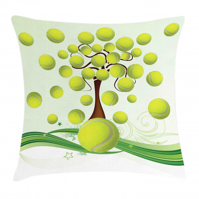 Tennis Balls Pattern Pillow Cover