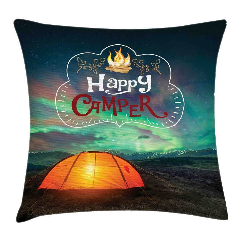Aurora Borealis Tent Pillow Cover