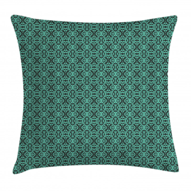 Baroque Style Foliage Motif Pillow Cover