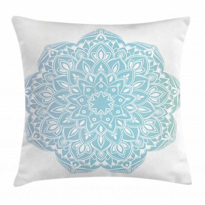 Oriental Round Motif Pillow Cover