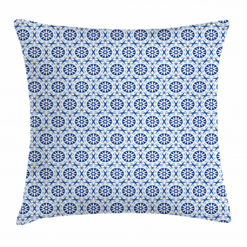 Abstract Flower Motif Pillow Cover