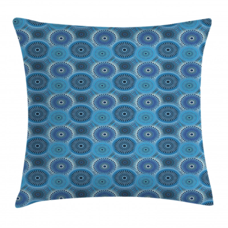 Vintage Blue Asian Pillow Cover