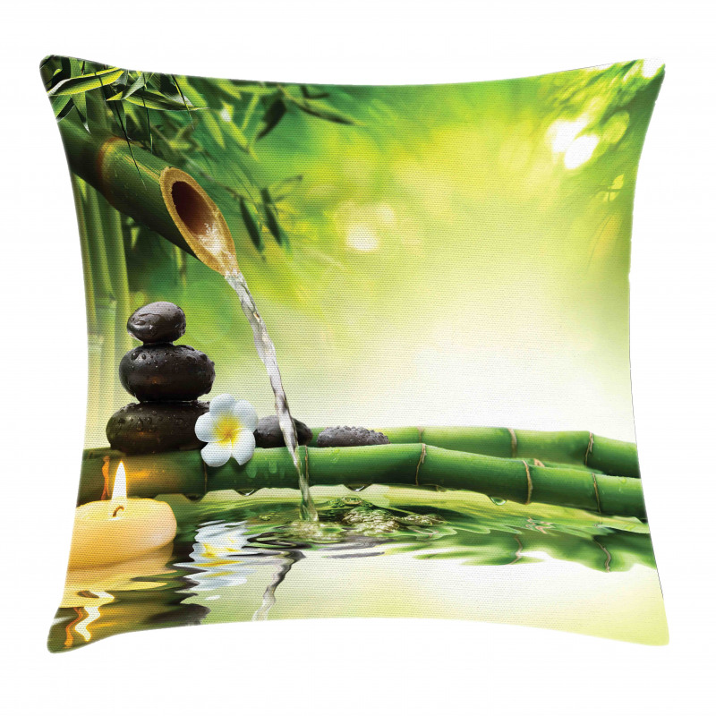 Meditation Stones Bamboo Pillow Cover