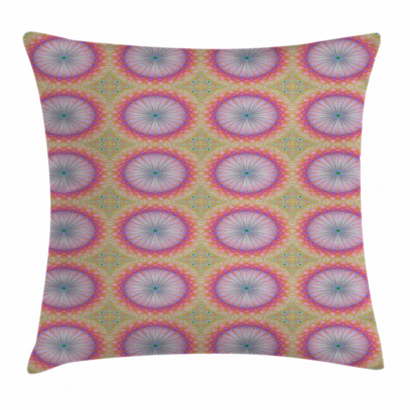 Blended Color Fractal Motif Pillow Cover