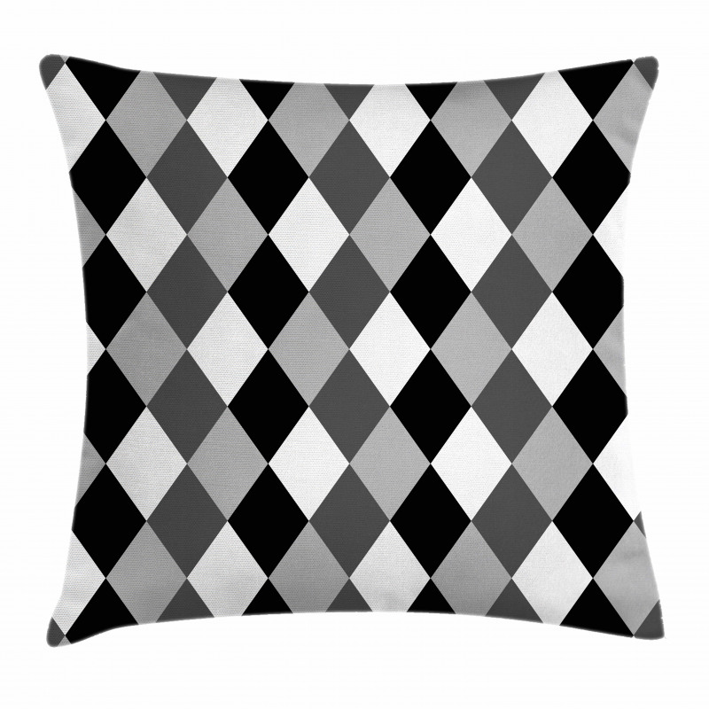Black and White Rhombus Pillow Cover