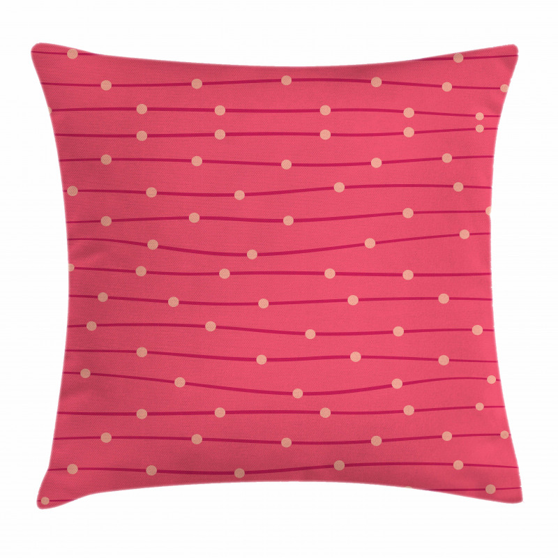 Parallel Pinkish Waves Pillow Cover