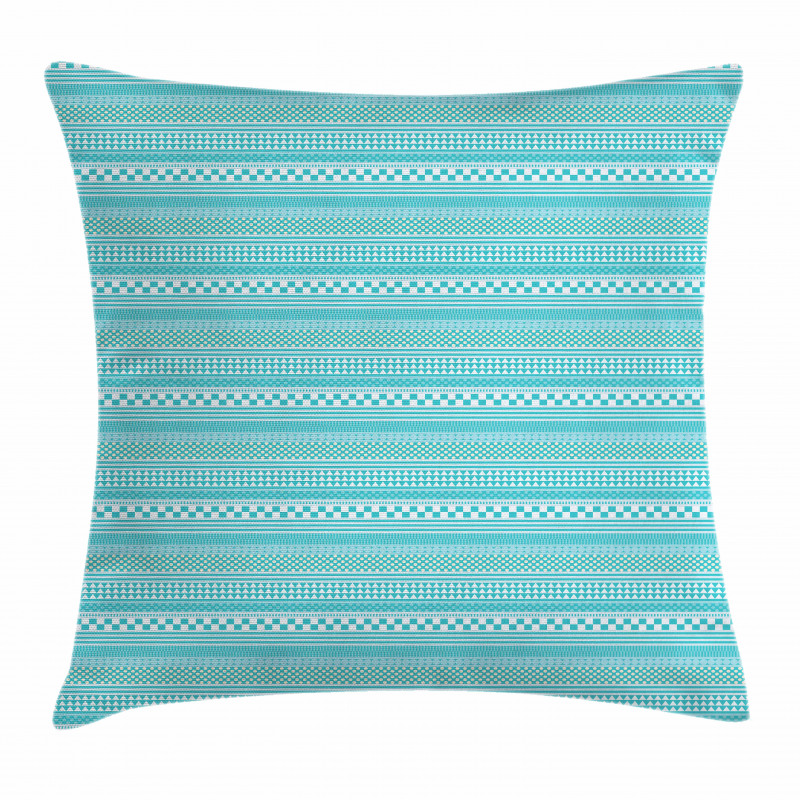 Aquatic Colored Shapes Pillow Cover