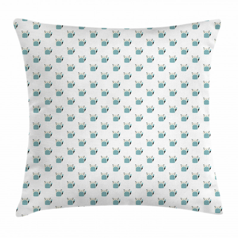 Cartoon Inspired Happy Kittens Pillow Cover