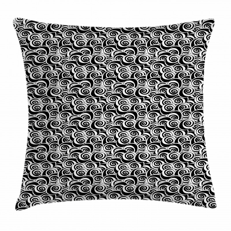 Monochrome Swirled Vortex Pillow Cover