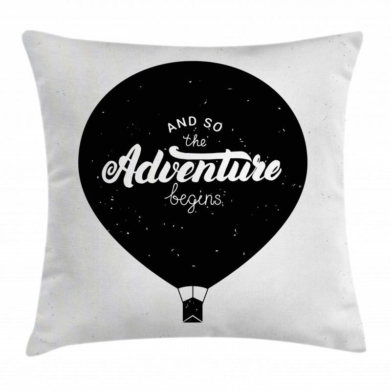 Hot Air Balloon with Phrase Pillow Cover