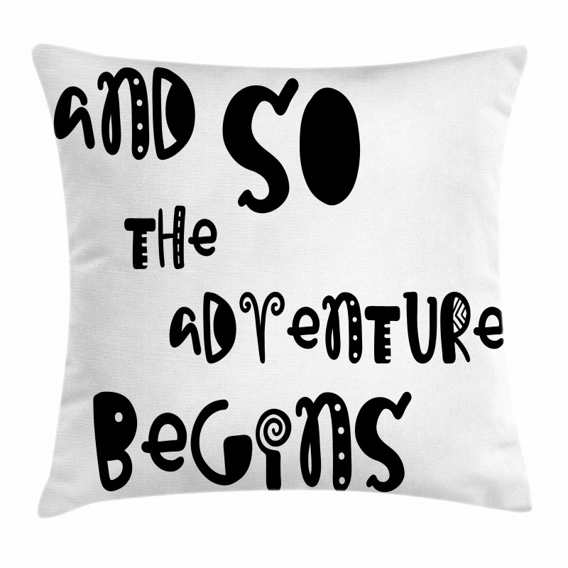 Hand Drawn Calligraphy Retro Pillow Cover