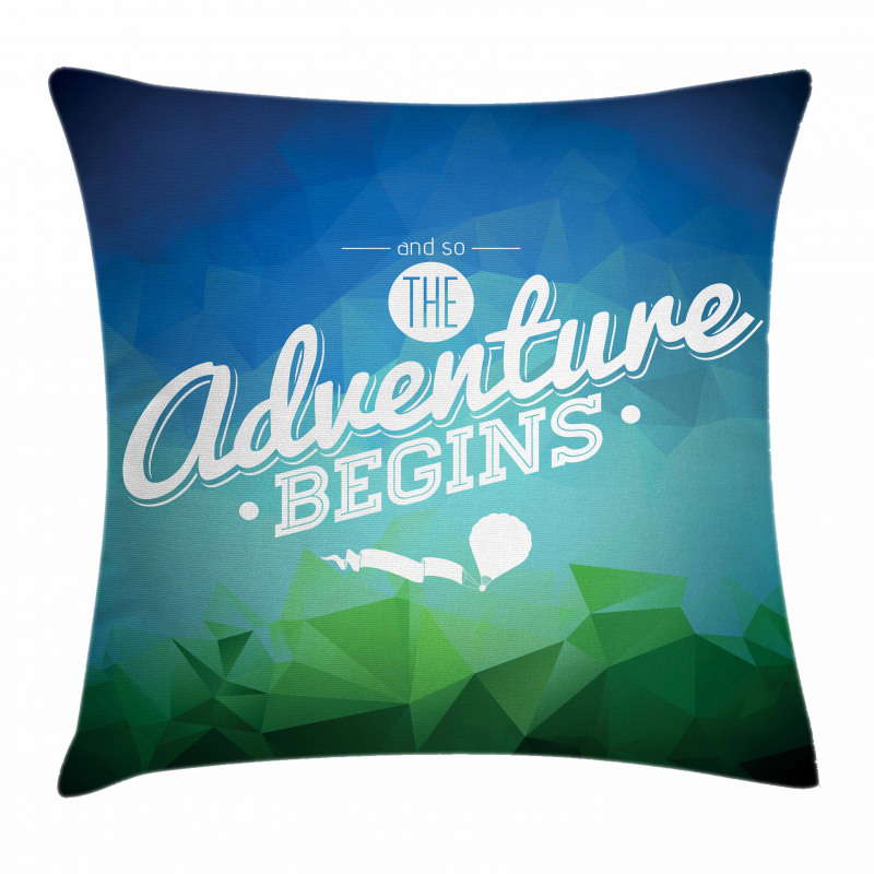Polygonal Composition Shapes Pillow Cover