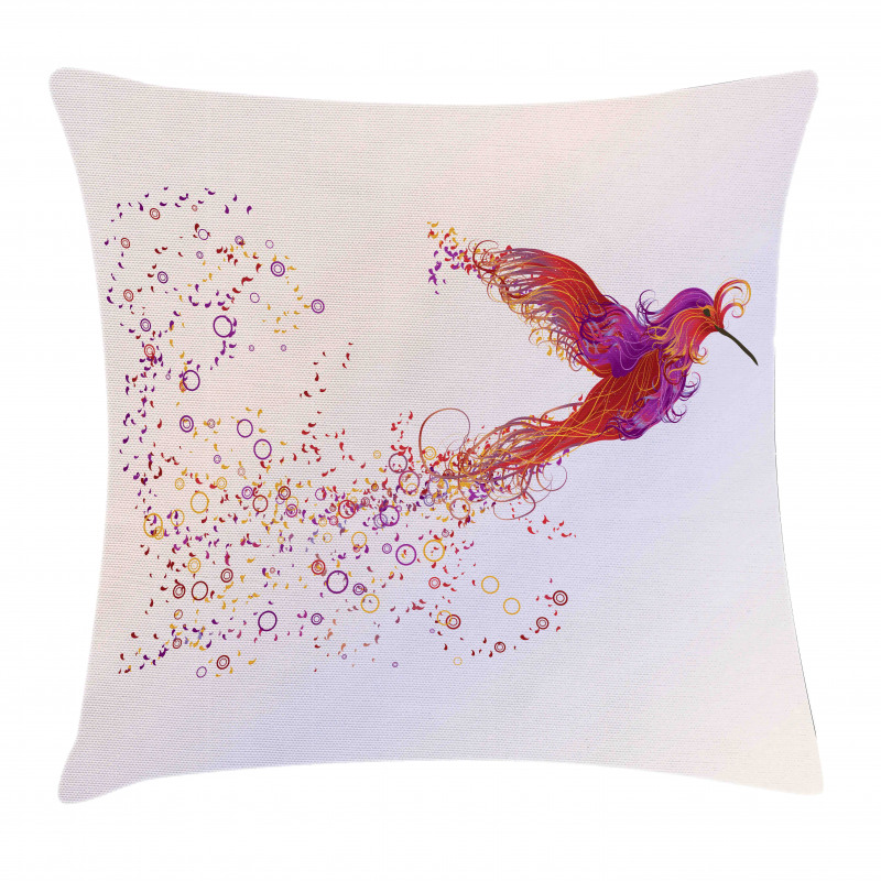Abstract Hummingbird Pillow Cover