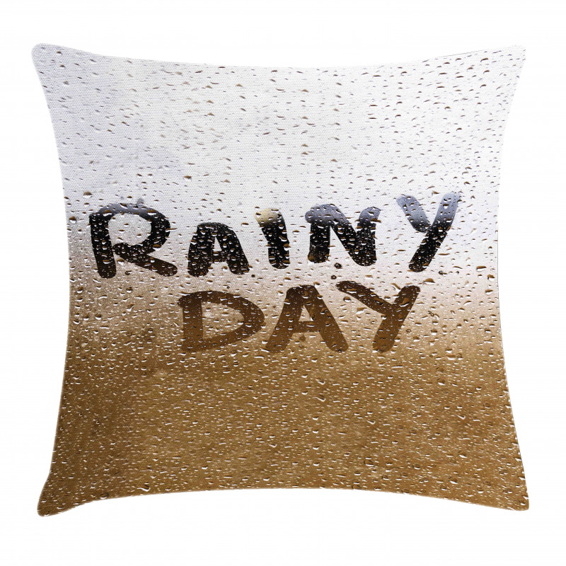 Blurred Rain Drops Photo Pillow Cover