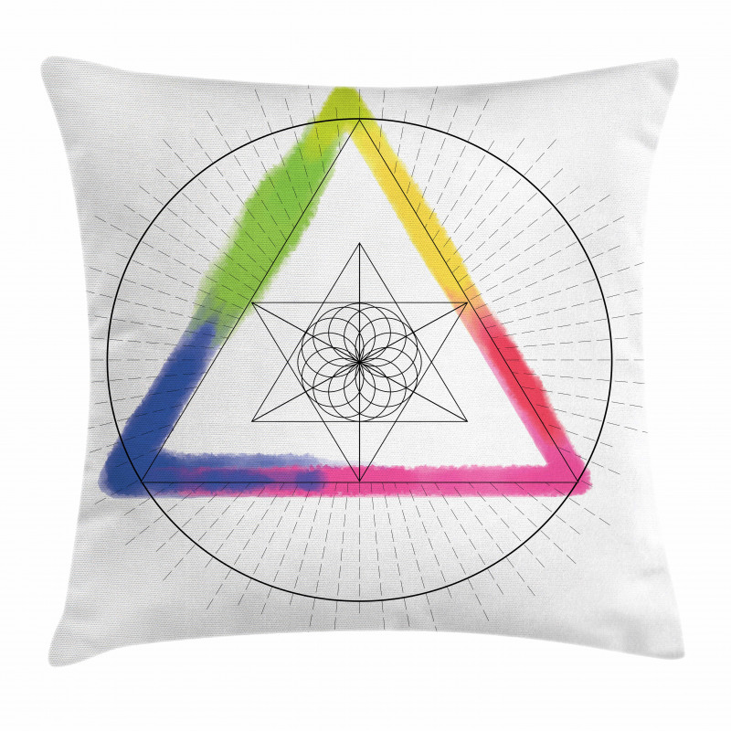 Rainbow Triangle Pillow Cover