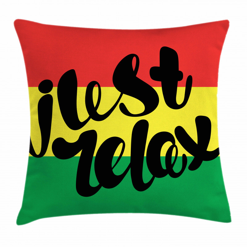 Rastafarian Design Message Pillow Cover