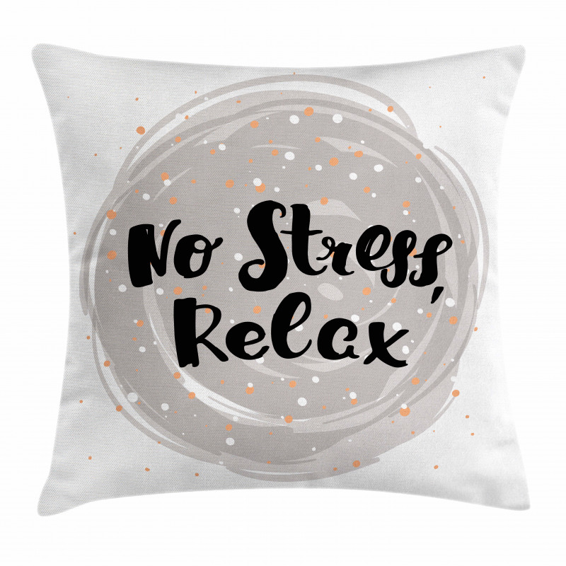 No Stress Relax Lettering Pillow Cover