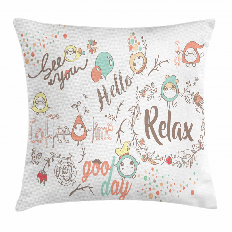 See You Hello Day Text Pillow Cover