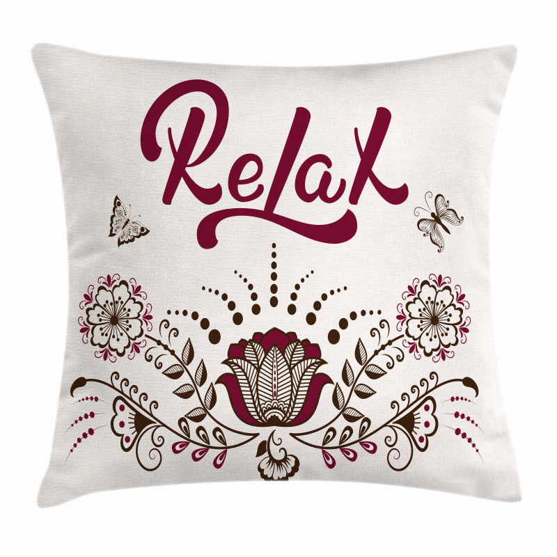 Mehndi Ornamental Design Pillow Cover