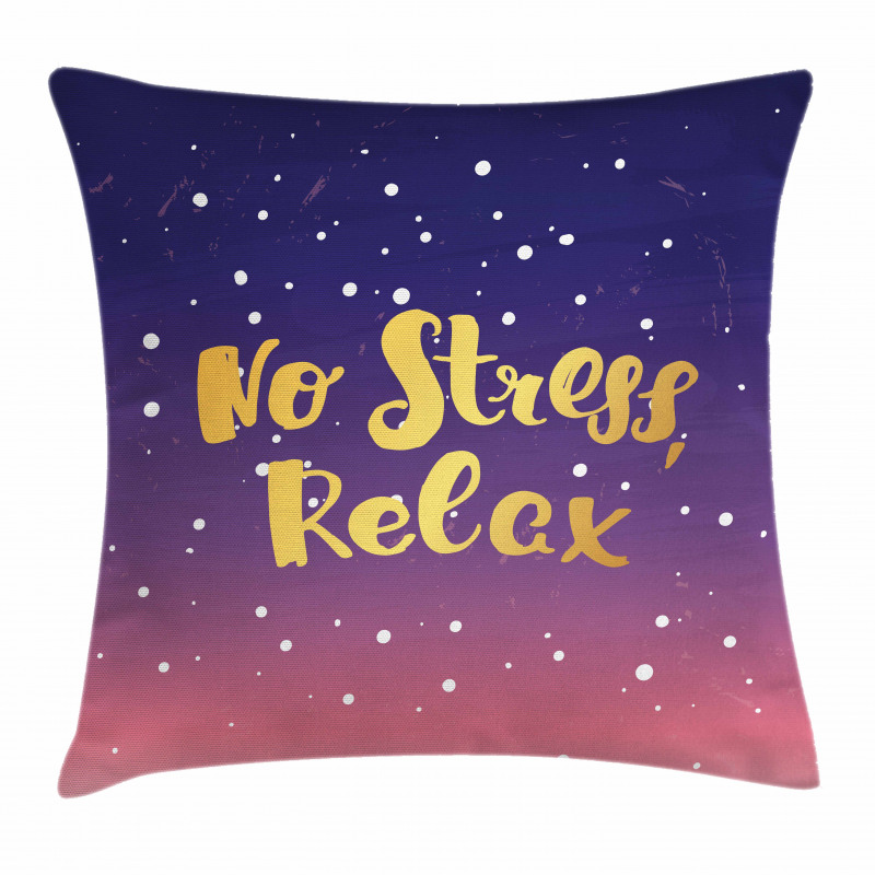 Typographic No Stress Relax Pillow Cover