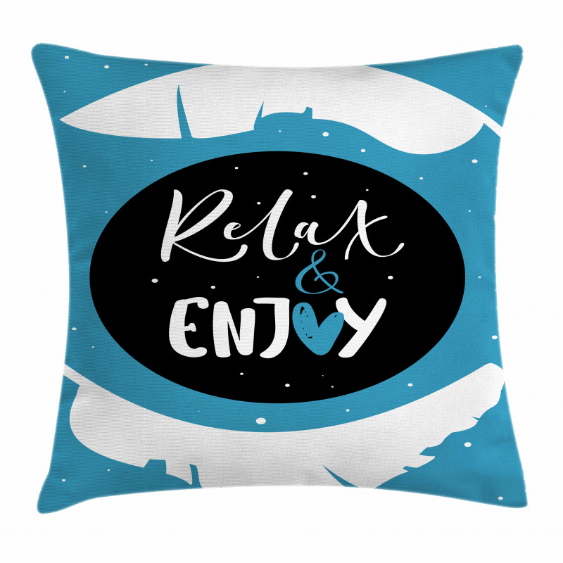 Cartoon Art Relax and Enjoy Pillow Cover