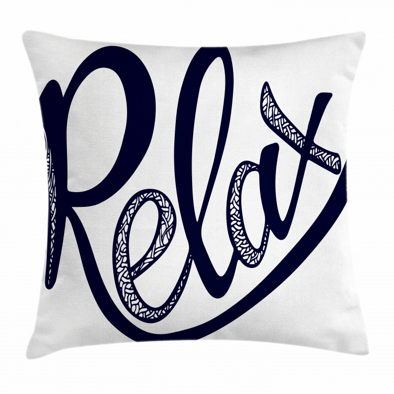 Calligraphic Font Pillow Cover