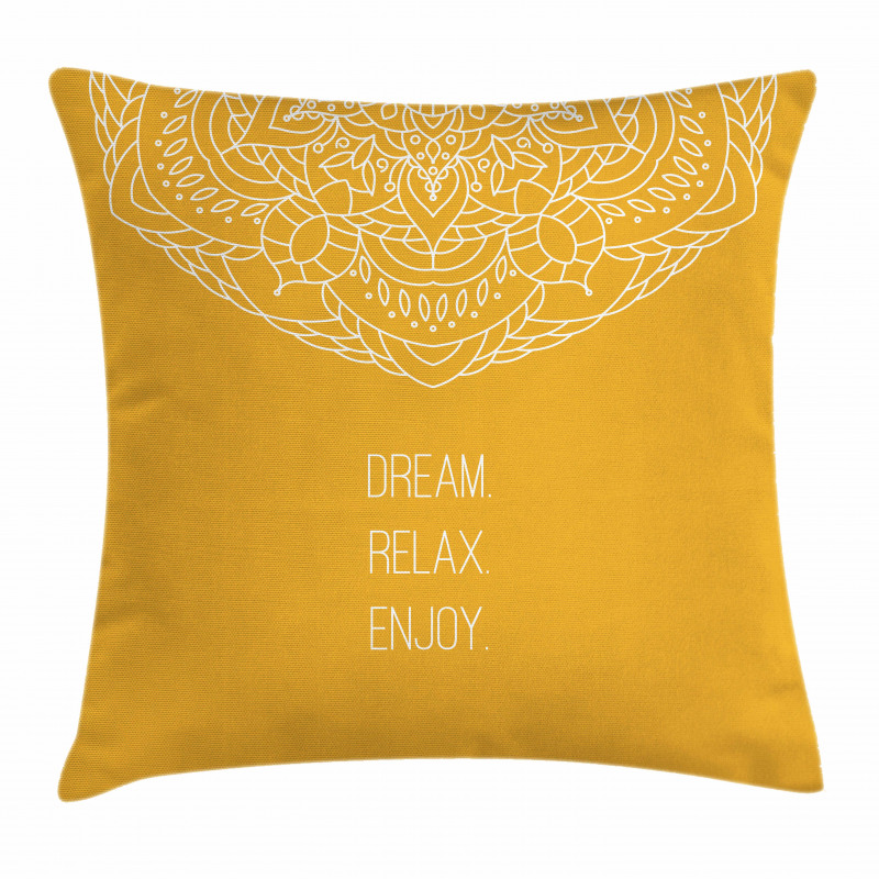 Dream Relax Enjoy Message Pillow Cover