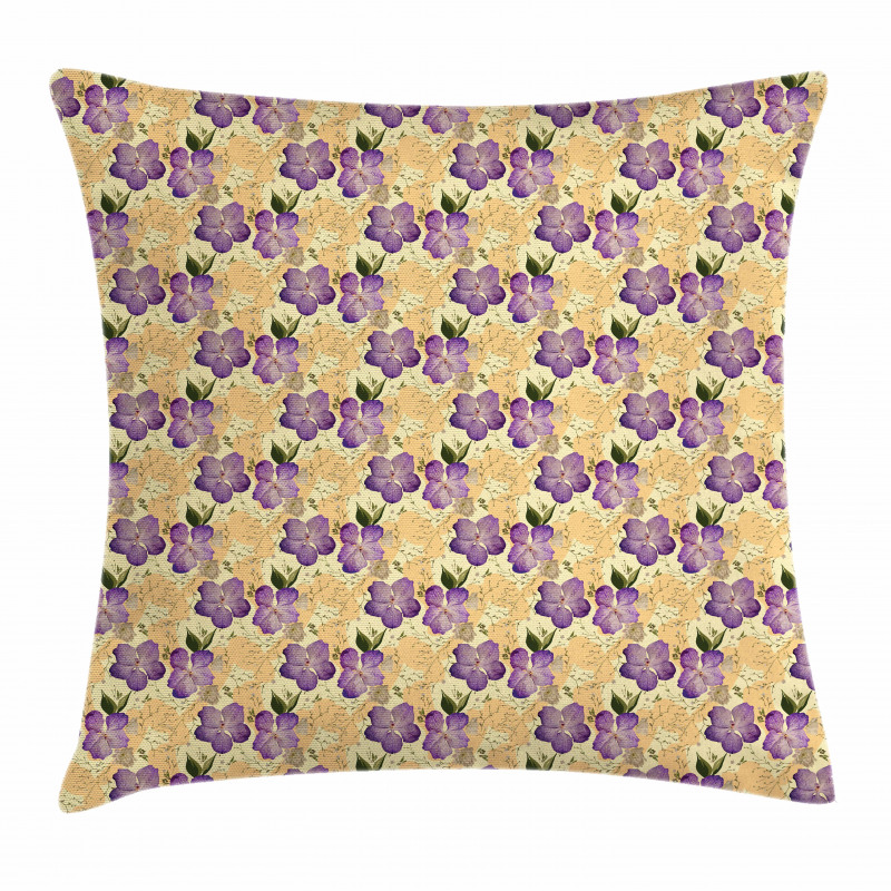 Romantical Purple Orchids Pillow Cover
