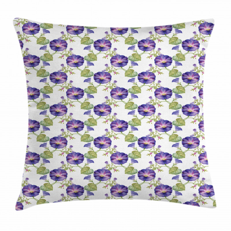 Purple Gramophone Orchids Pillow Cover
