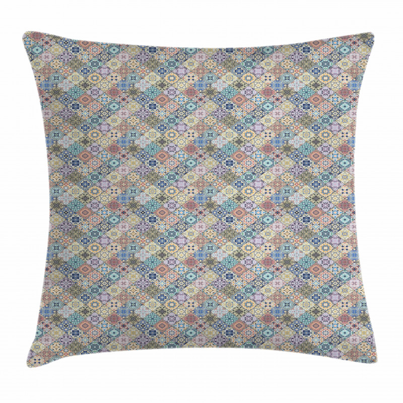 Folkloric Effect Tile Pillow Cover