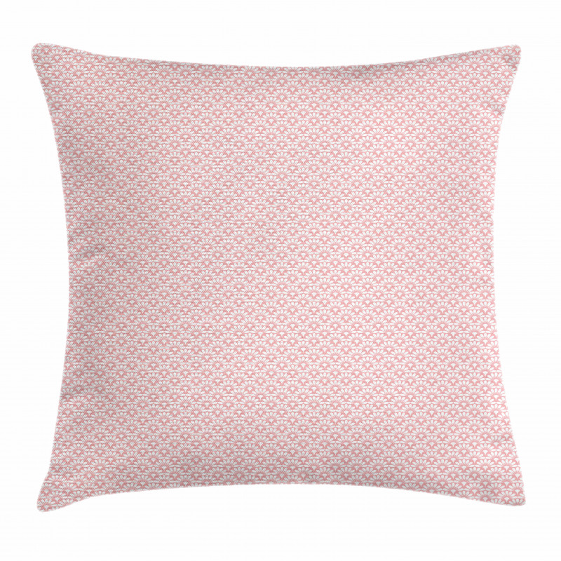 Fish Scale Damask Flowers Pillow Cover