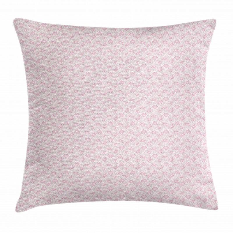 Ornamental Damask Stencil Pillow Cover