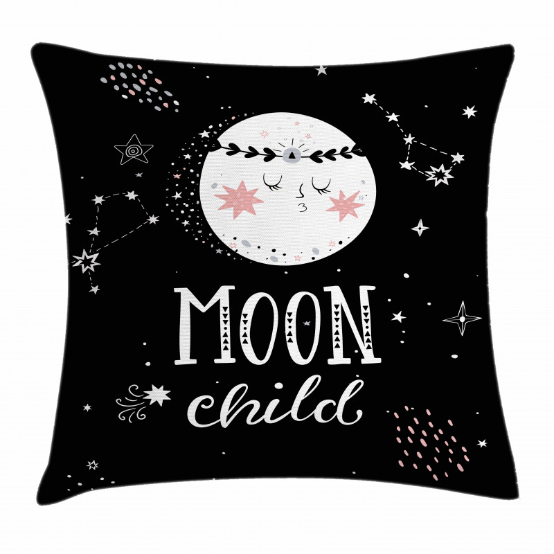 Cartoon Style Galaxy Concept Pillow Cover