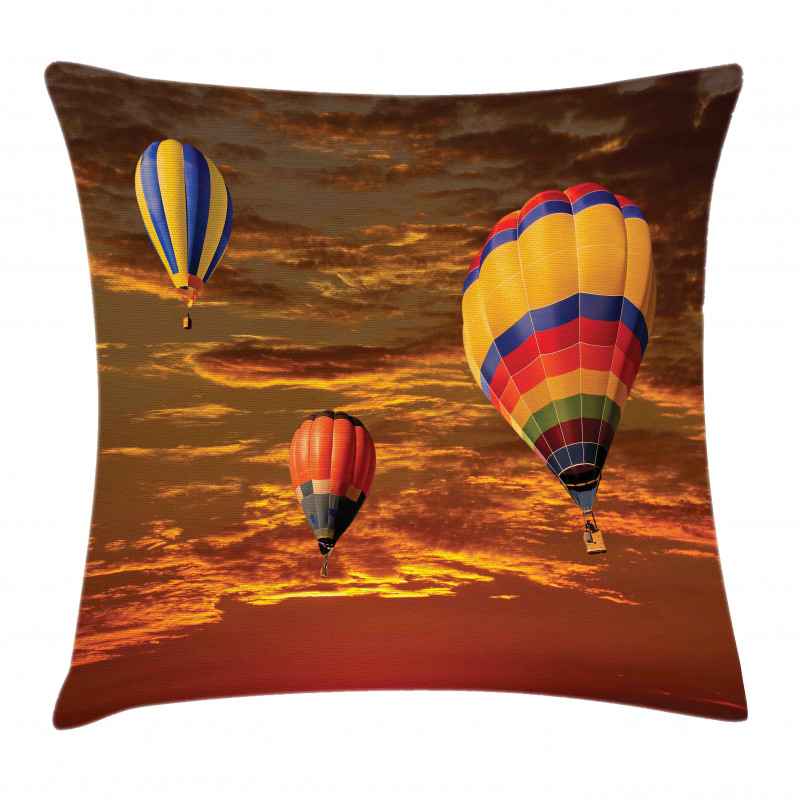 Skyscape Colorful Vehicles Pillow Cover