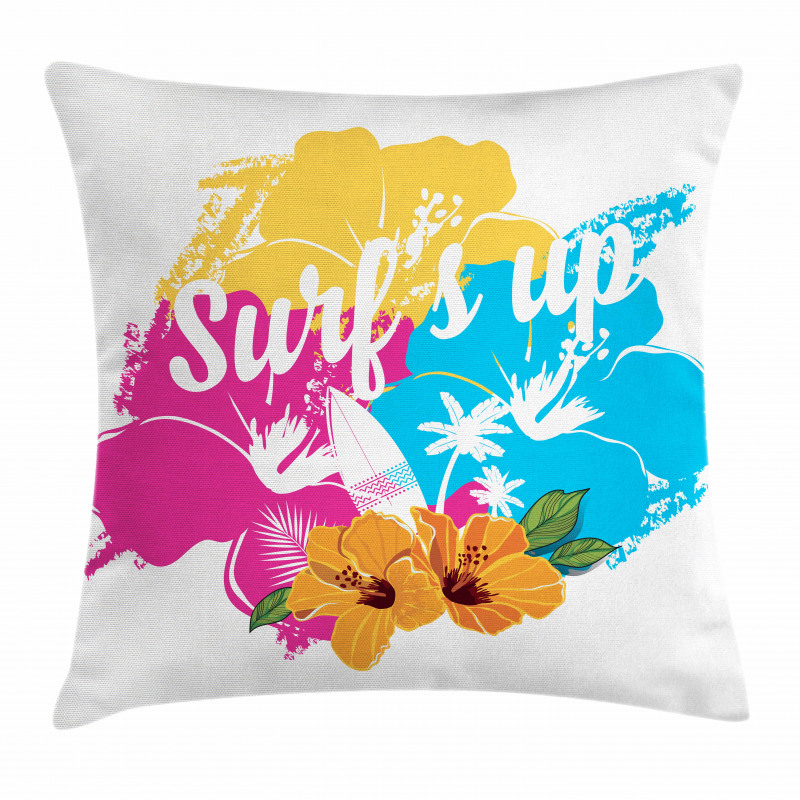 Hawaii Hibiscus Flower Pillow Cover