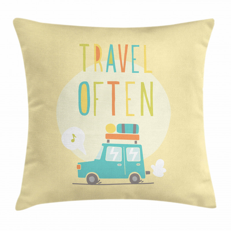 Road Trip Travel Often Pillow Cover