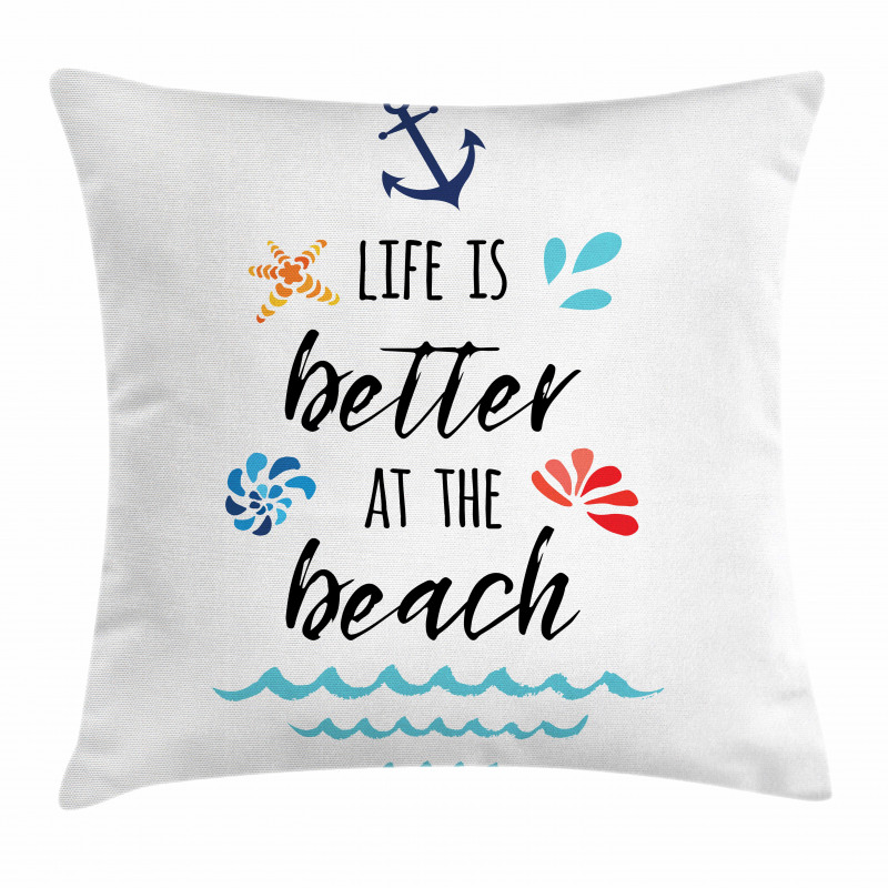 Travel Anchor Wave Pillow Cover