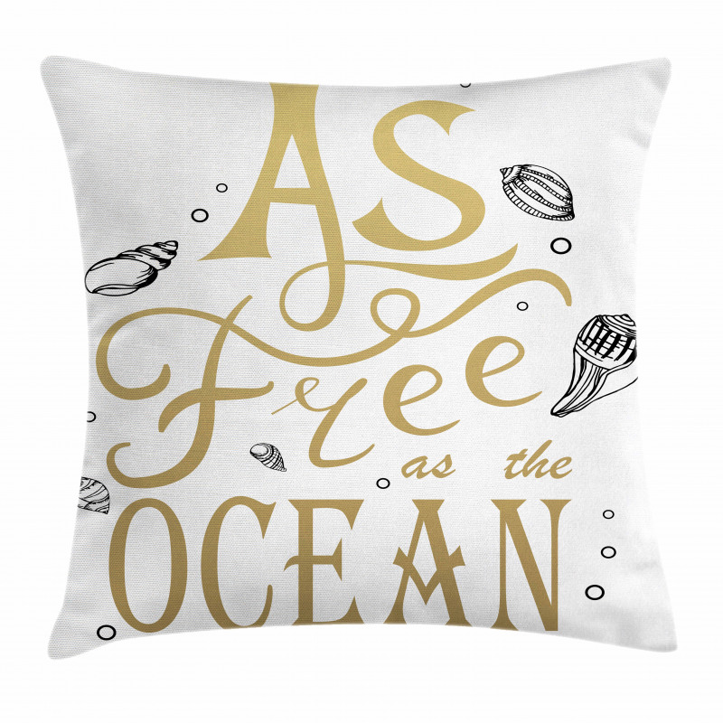 As Free As the Ocean Pillow Cover