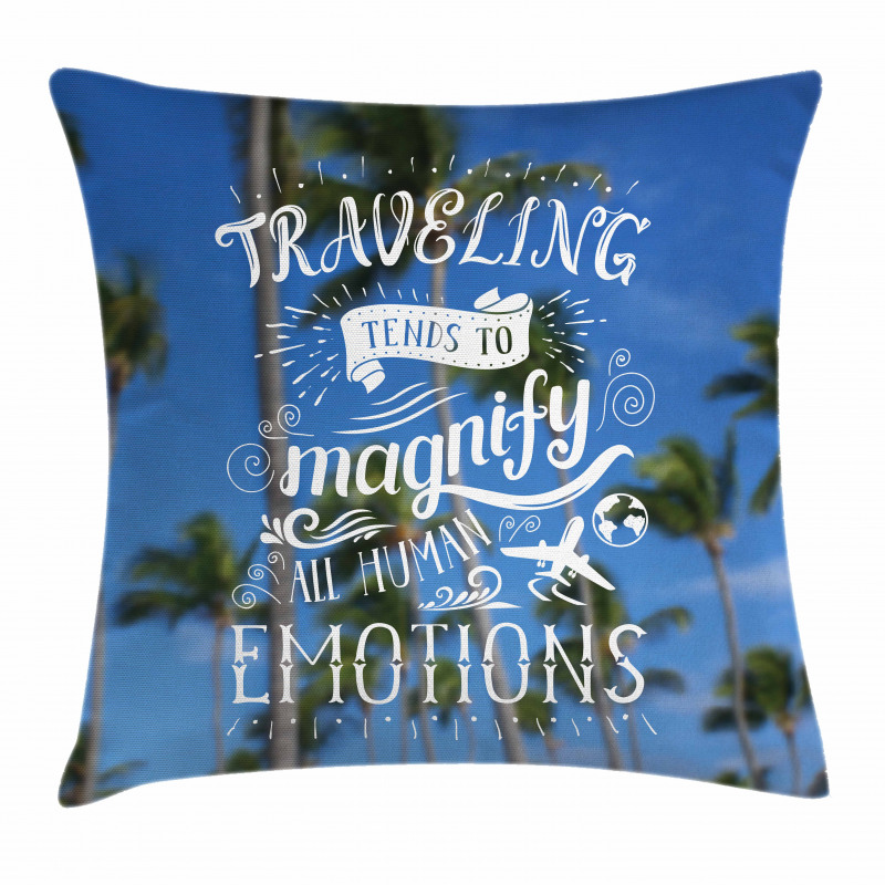 Travel Words Airplane Pillow Cover