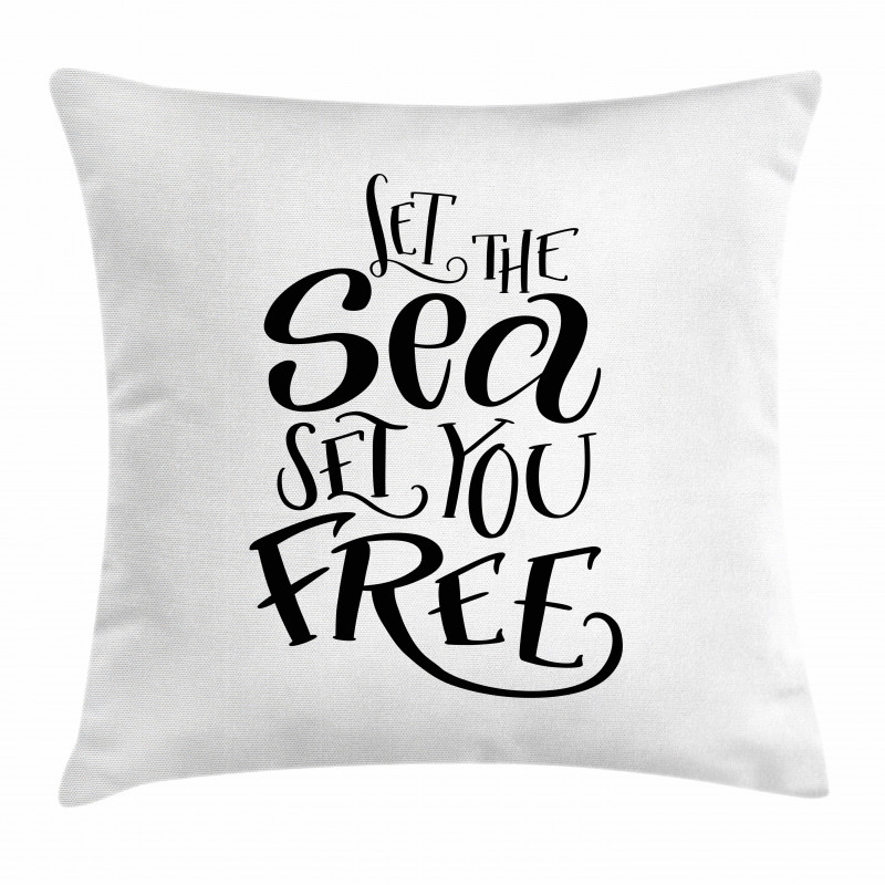 Summer Vacation Phrase Pillow Cover