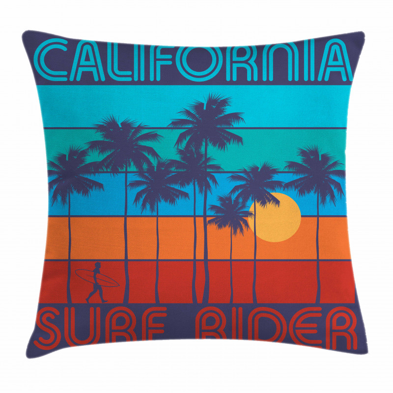 Surf Rider California Pillow Cover