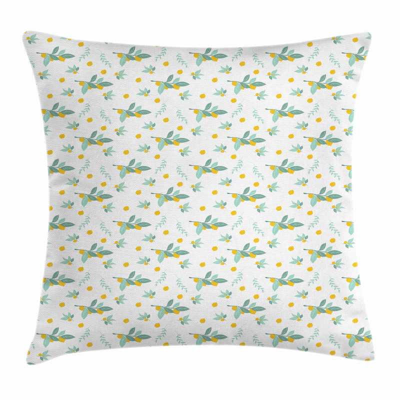 Citrus Fruits and Leaves Pillow Cover