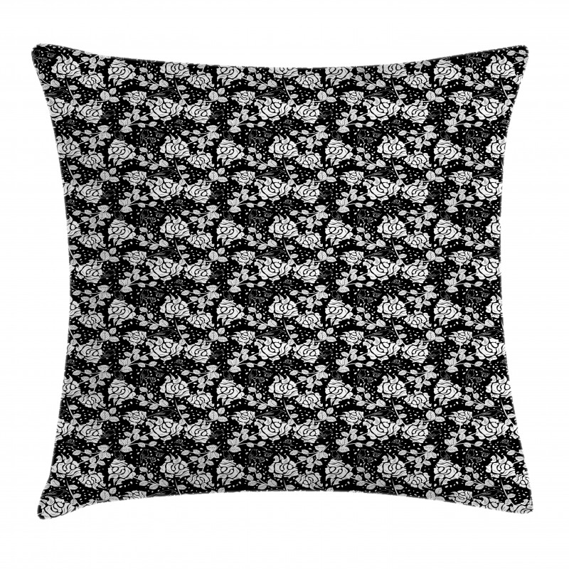 Rose Blossoms and Birds Pillow Cover