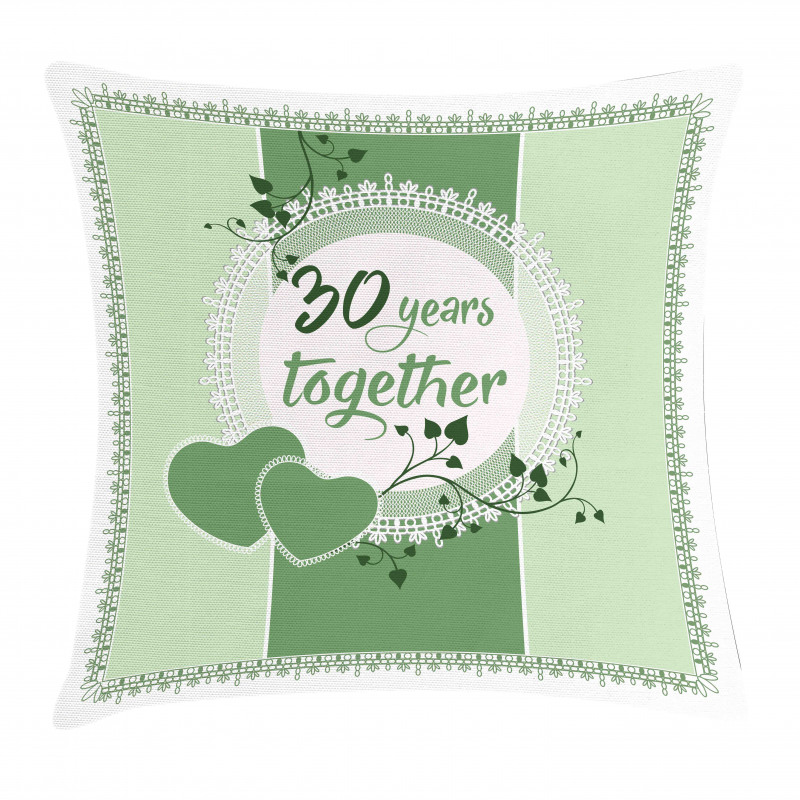 30 Years Together Text Pillow Cover